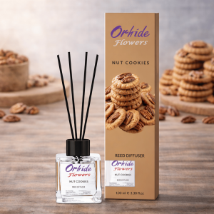 Odorizant de camera cu betisoare, Orhide Flowers, Nut Cookies, 100ml