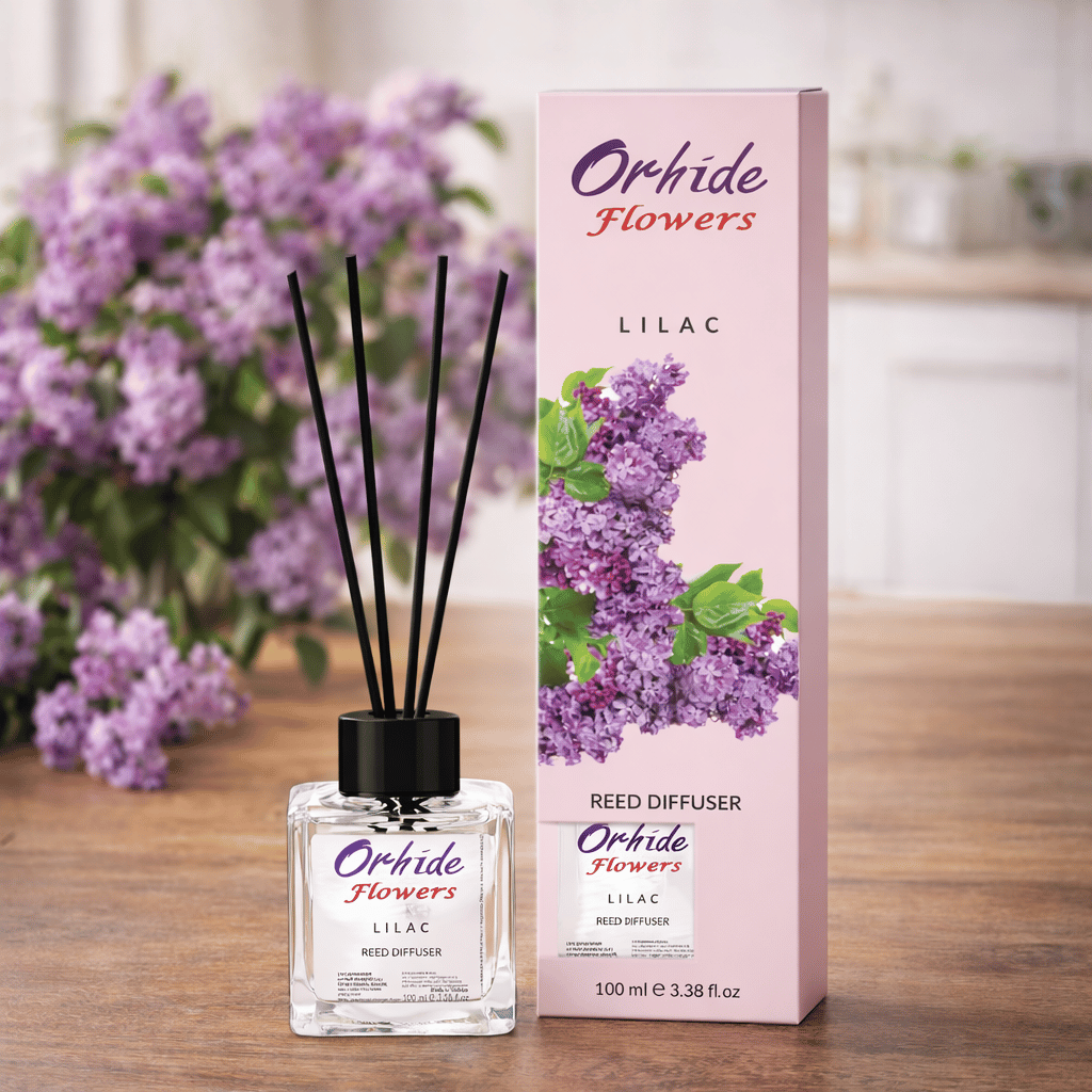 Odorizant de camera cu betisoare, Orhide Flowers, Liliac, 100ml