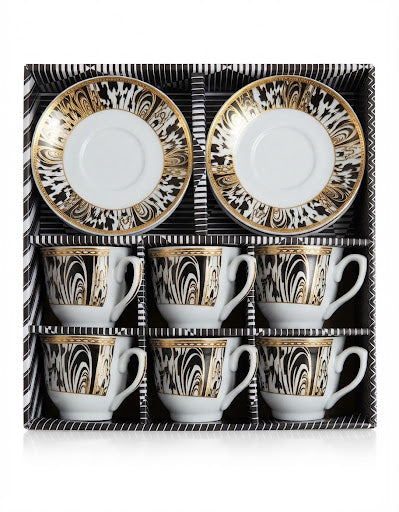 Set de cesti din ceramica 180ml 6cesti +6 farfuriute cantiate in bax 12 set.Comanda minima 2 buc