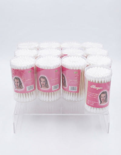 Set 12 Recipiente cu Bețișoare pentru Urechi, Igienă Personală 360 pcs pe bax.Comanda minima 12 buc