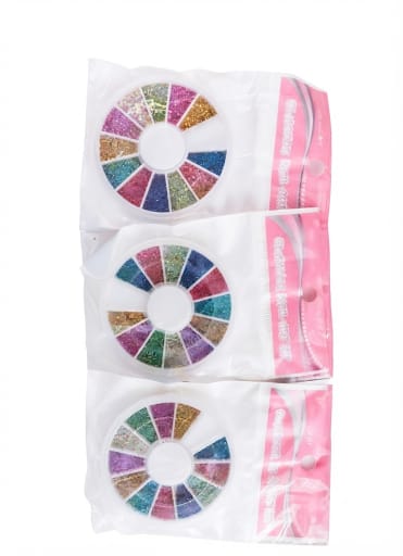 Decoratiuni pietricele pentru unghii 12 set/ 200 pcs pe bax.Comanda minima 12 buc