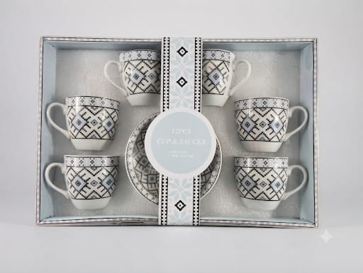 Set de cesti din ceramica 180ml 6cesti +6 farfuriuteSet de cesti din ceramica 180ml 6cesti +6 farfuriute  cantiate in bax 12 set.Comanda minima 2 buc