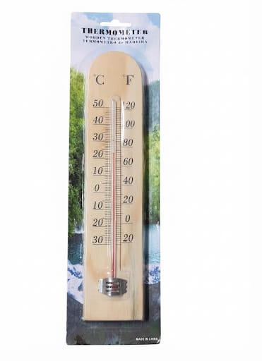 Termometru din Lemn Mare, 25 cm Lungime, 6 cm Lățime 288 pcs pe bax.Comanda minima 10 buc
