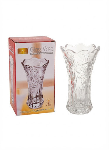Set 36 Vaze din Sticlă Transparentă, Model Elegant, 8 × 6 × 17 cm 36 pcs pe bax.Comanda minima 2 buc
