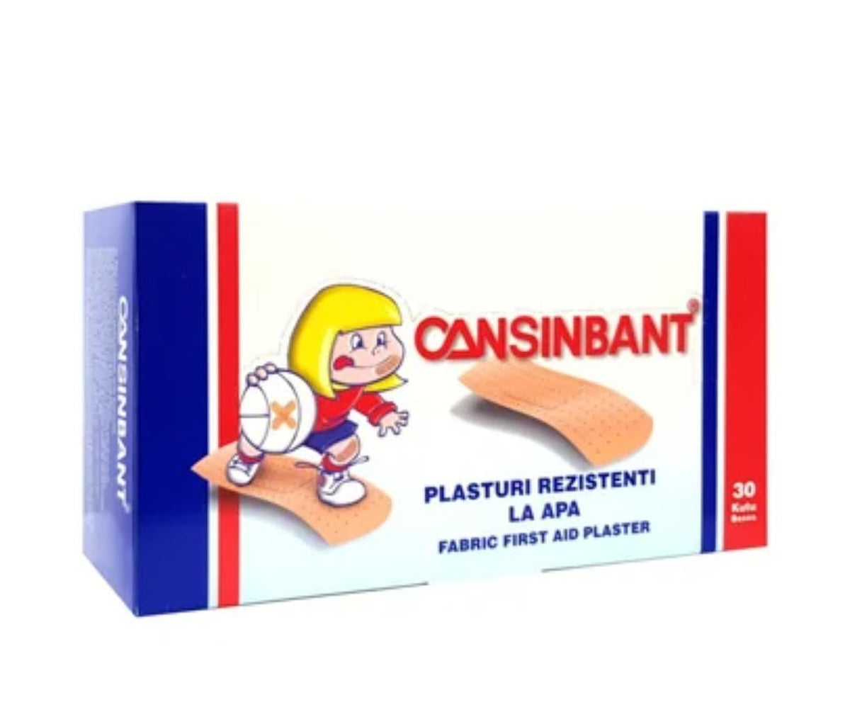 Set 30 Plasturi Cansibant, 1.9 × 7.2 cm 40 pcs pe bax.Comanda minima 2 buc