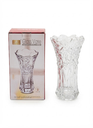 Set 15 Vaze din Sticlă Transparentă, Model Decorativ, 12 × 8 × 23 cm 15 pcs pe bax.Comanda minima 2 buc