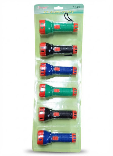 Lanternă LED cu Baterii, 12 cm, Diametru 4 cm, Bază 3 cm – 6 Bucăți/Blister 480 pcs pe bax.Comanda minima 6 buc