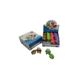 Guma de sters+ascuțitoare bufniță, diverse culori