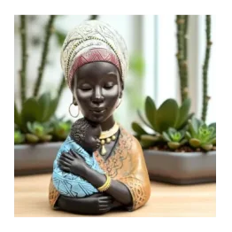 Decorațiune Engros din rășină, bust mama si copil, 22 cm