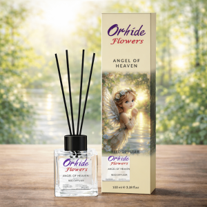 Odorizant de camera cu betisoare, Orhide Flowers, Angel of Heaven, 100ml